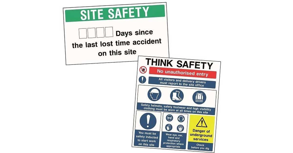 Where to Hang Safety Signs on Site?