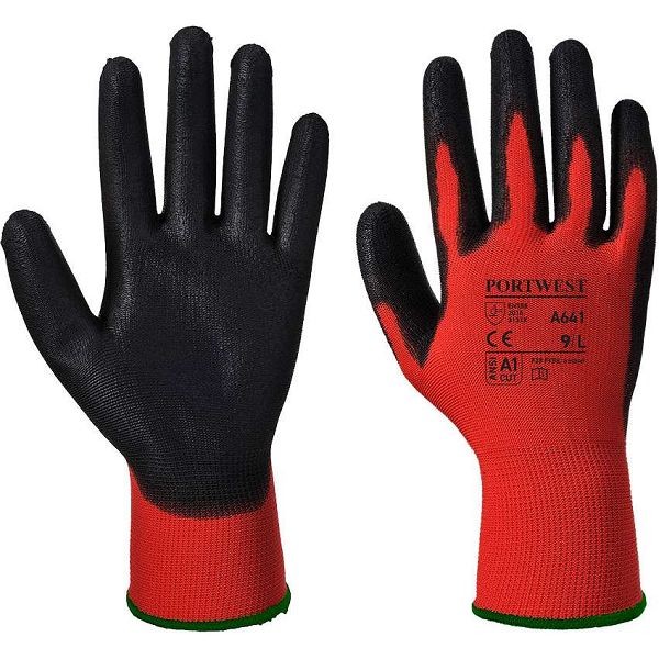 A641 Red/Black PU Coated Glove (Pack 12)