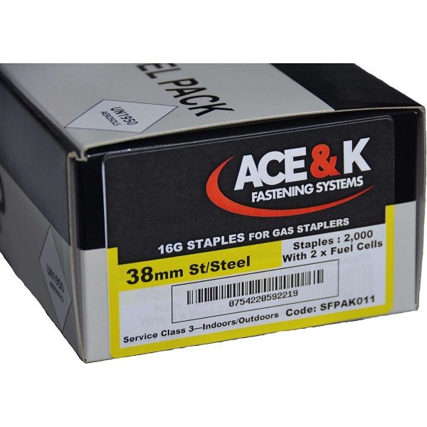ACE & K STAINLESS STEEL STAPLES + 2 Gas Cells fits IM200