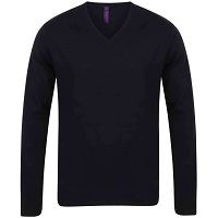 Henbury Lightweight Cotton Acrylic V Neck Sweater (H720)