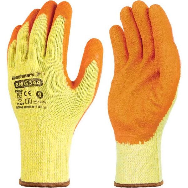 BMG344 Cotton/Latex Grip Glove (Pack of 10)