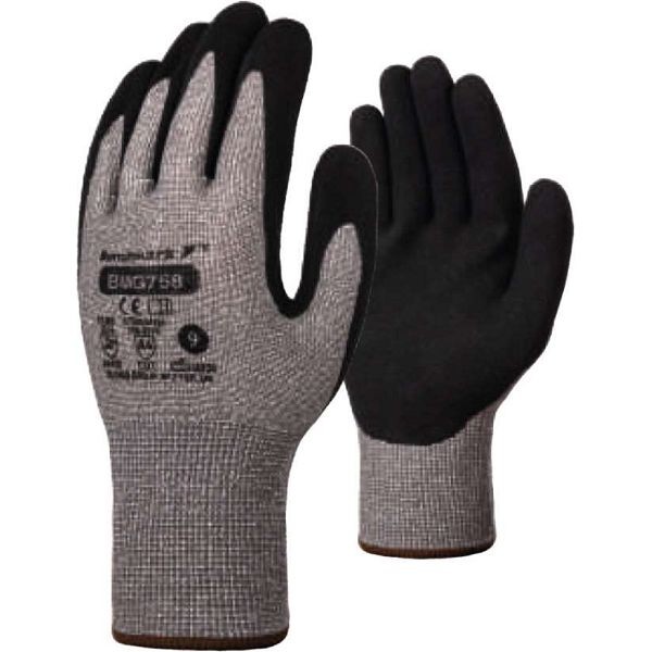 BMG758 Cut D High Strength Nylon/Nitrile Sandy Finish Glove (Pack of 10)