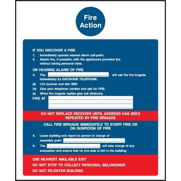 Fire Action Signage (FACT0013)