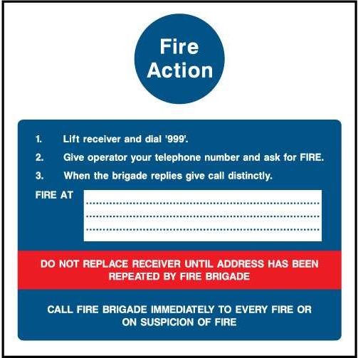 Fire Action Signage (FACT0021)