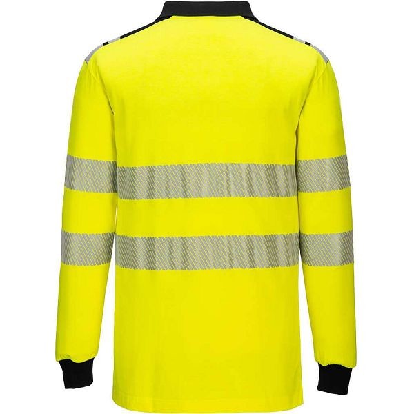 Flame Resistant Hi-Vis Polo Shirt Yellow/Black - FR702