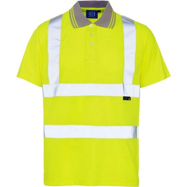 Hi Vis Yellow Short Sleeve Polo Shirt