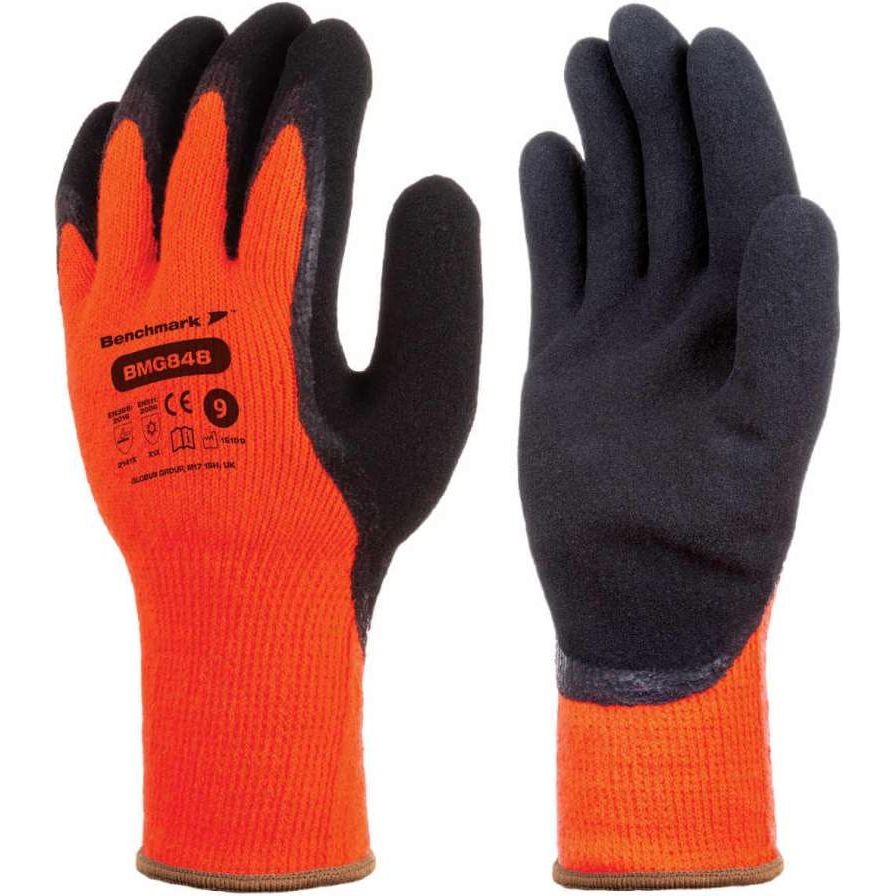 BMG848 Acrylic, Polyester/Foam Latex Palm/Thumb Grip Glove (Pack of 10)