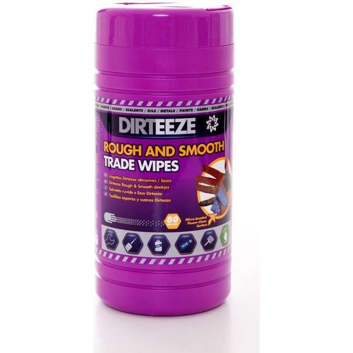 DIRTEEZE ROUGH AND SMOOTH WIPES (TUB OF 80)