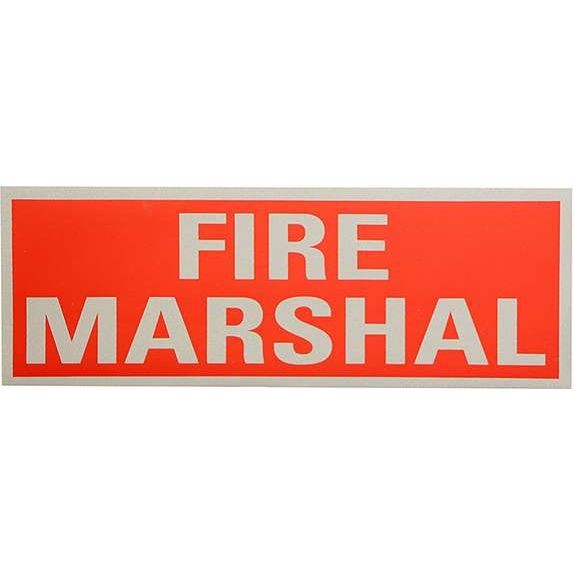 Fire Marshal Reflective Rear (250mmx90mm)