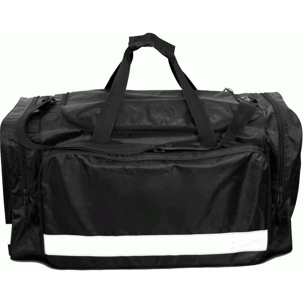 Large Black Holdall With Reflective Tape