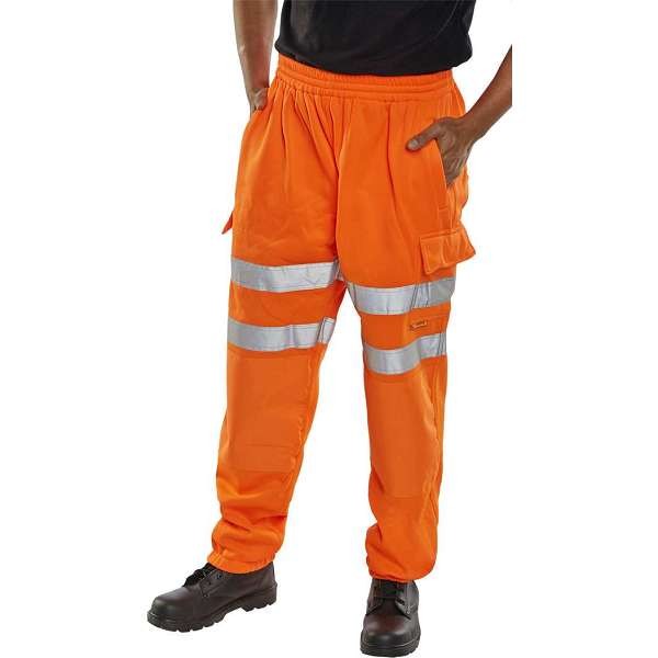 Hi Vis Orange Rail Spec Jogging Bottoms