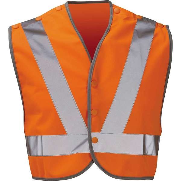 Hi Vis Waterloo Orange Rail Spec Pull Apart Poly-Cotton Waistcoat  (Pro Rail Black Knight)