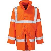 Hi Vis Sabre2 Orange Rail Spec Breathable Jacket (Pro Rail) HVRJ