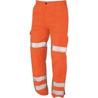 Hi Vis Vulture Orange Rail Spec Ballistic Trousers