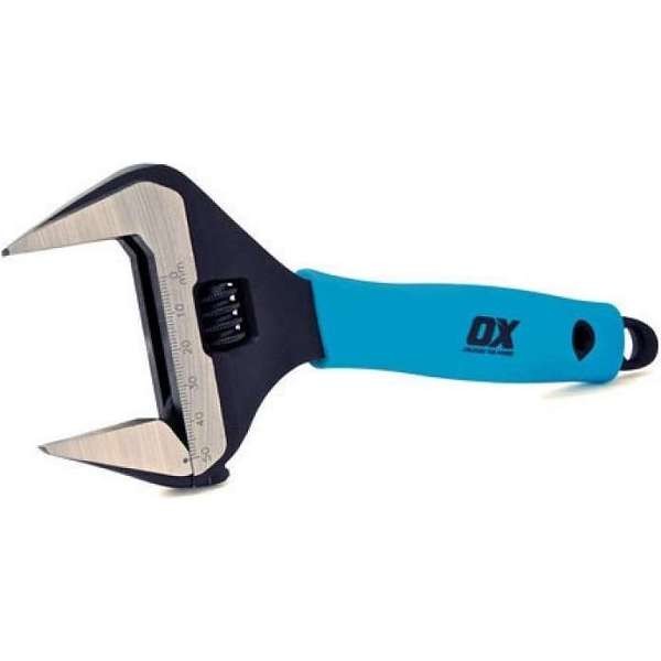 Ox Pro Adjustable Wrench Extra Wide Jaw - 10