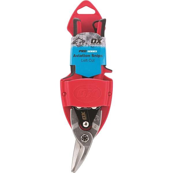 Ox Pro Aviation Snips Left Cut (Red)
