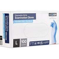 Disposable Nitrile POWDER FREE Examination Gloves (Box 100)