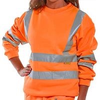 Hi Vis Orange Rail Spec Sweatshirt