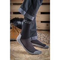 JCB Everyday Work Socks - Black/Grey (3 Pack)