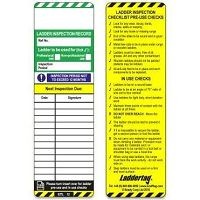 Scafftag Laddertag® Inserts (Pack of 10 Green & White one side & Yellow the other)