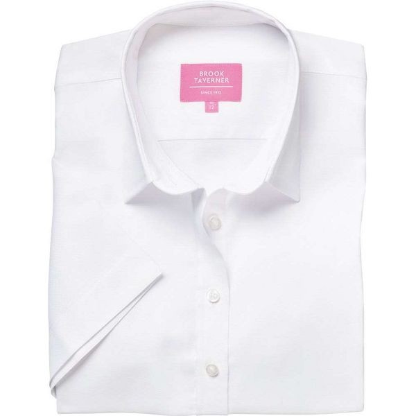 Brook Taverner Hamilton Ladies Short Sleeve Classic Oxford Shirt