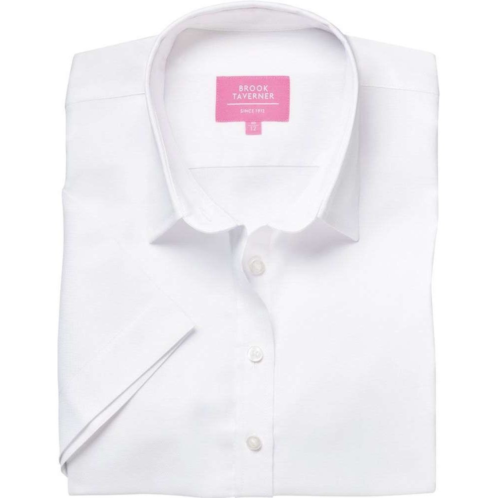 Brook Taverner Hamilton Ladies Short Sleeve Classic Oxford Shirt