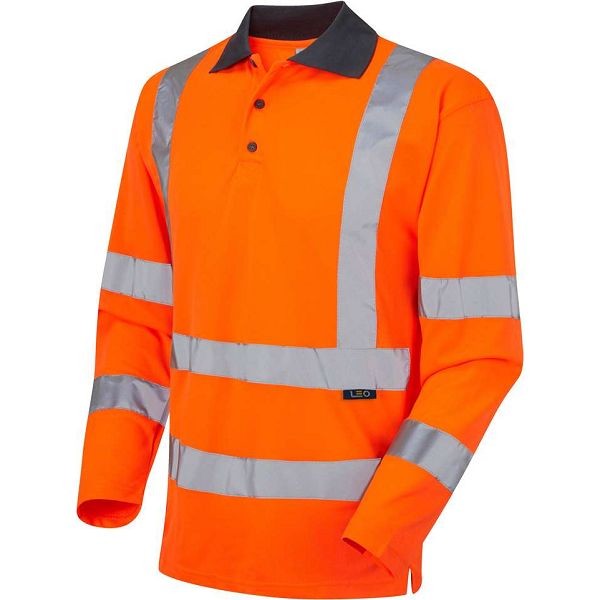 WOOLSERY ISO 20471 Class 3 Coolviz Sleeved Polo Shirt (EcoViz) Orange