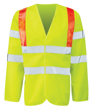 Hi Vis Jerkin With Red Braces