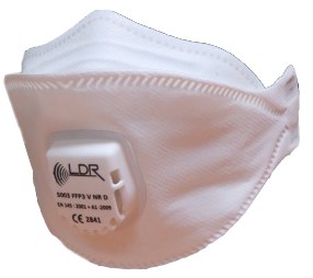 FFP3 FOLD FLAT MASKS VALVED BOX 5
