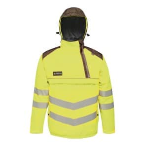 Regatta TRA316 High Vis Overhead Bomber Jacket Yellow/Grey