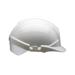 Centurion Reflex White Slip Ratchet Helmet With Silver Flash