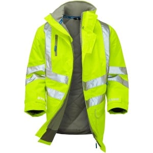 Pulsar Hi Vis Yellow Active Storm Coat With Led Lights