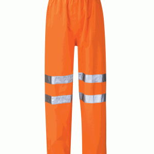 Hi Vis Thor Waterproof Orange Breathable Rail Spec Over Trousers (Pro Rail Black Knight) - HVTRB01