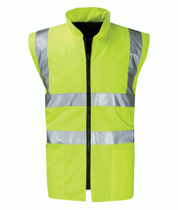 Hi Vis Yellow Reversible Body Warmer - Corinthian