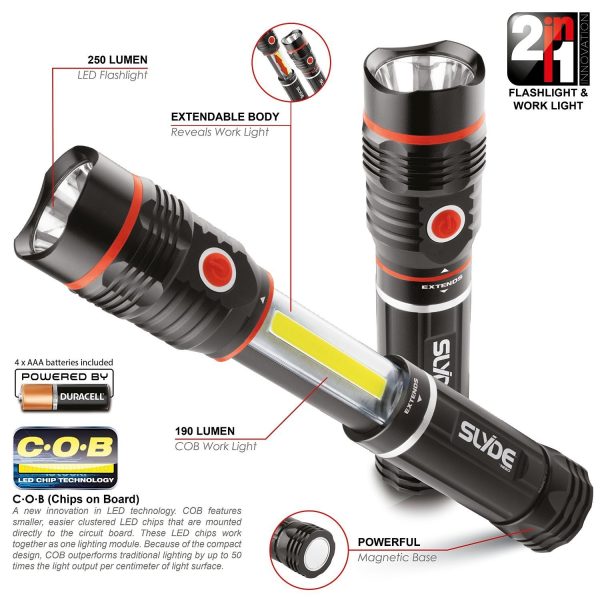 Nebo Slyde+ 2 in 1 High Power Flashlight