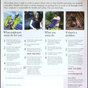 Health & Safety Law Poster PVC 420mm X 594mm
