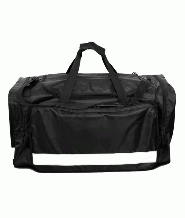 Large Black Holdall With Reflective Tape