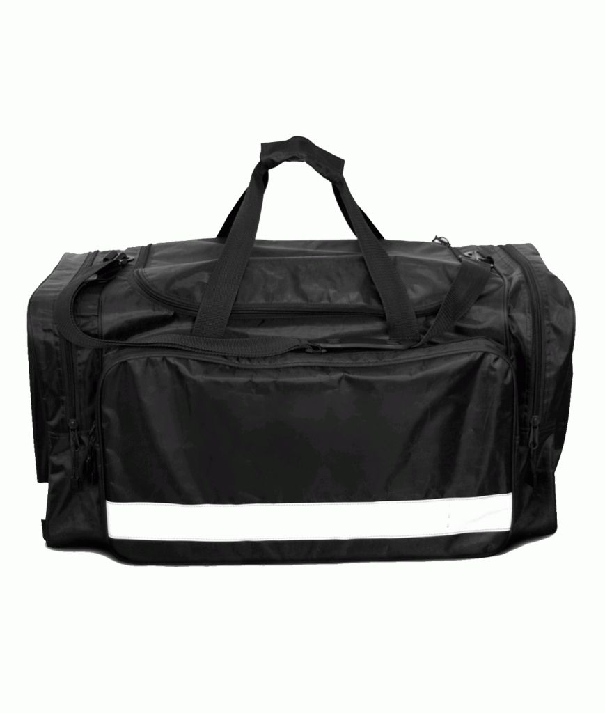 Large Black Holdall With Reflective Tape