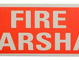 Fire Marshal Reflective Rear (250mmx90mm)