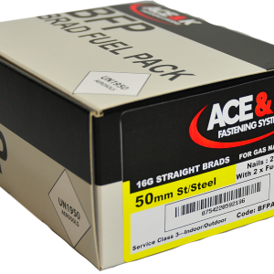 ACE & K STAINLESS STEEL STRAIGHT 16G 2nd Fix Nails + 2 Gas Cells fits IM65