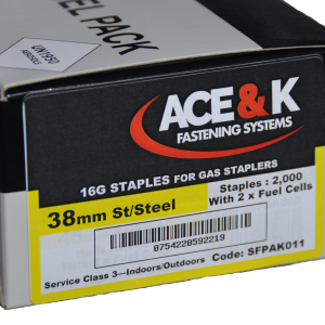 ACE & K STAINLESS STEEL STAPLES + 2 Gas Cells fits IM200