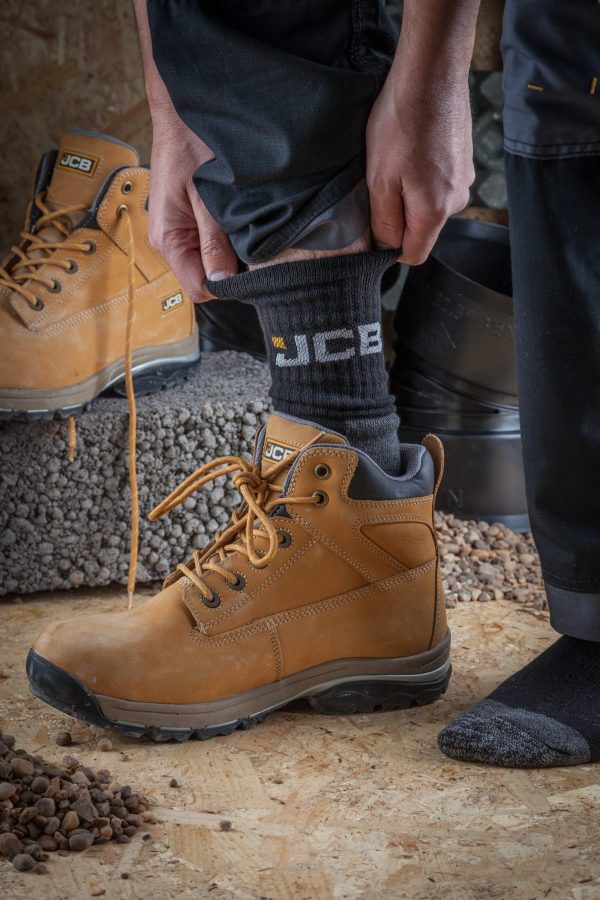 JCB High Protection Black Work Socks (3 Pack) - Image 4