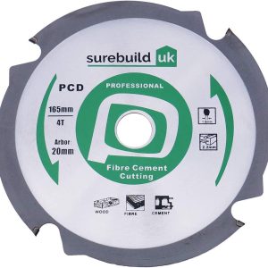 Surebuild PCD Fibre Cement Hardie Board Cutting Blade 3 Sizes