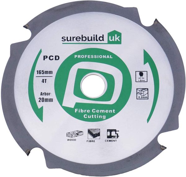 Surebuild PCD Fibre Cement Hardie Board Cutting Blade 3 Sizes