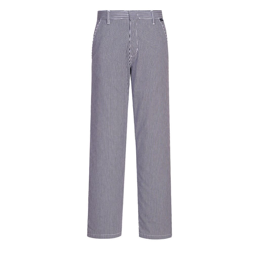 Barnet Chefs Trousers Blue Check