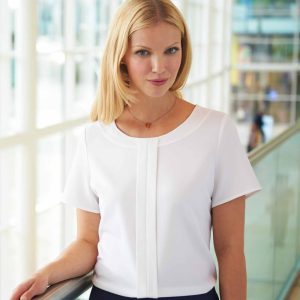 Brook Taverner Felina Crepe De Chine Short Sleeve Blouse