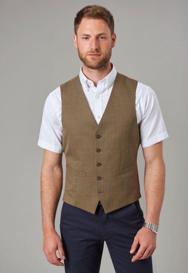 Brook Taverner Emilio Check Waistcoat - Image 2