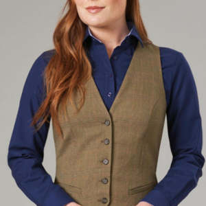 Brook Taverner Ladies Olivia Check Waistcoat
