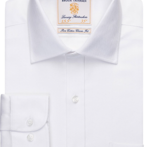 Brook Taverner Altare Single Cuff Long Sleeve Shirt Cotton Herringbone