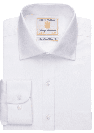 Brook Taverner Altare Single Cuff Long Sleeve Shirt Cotton Herringbone